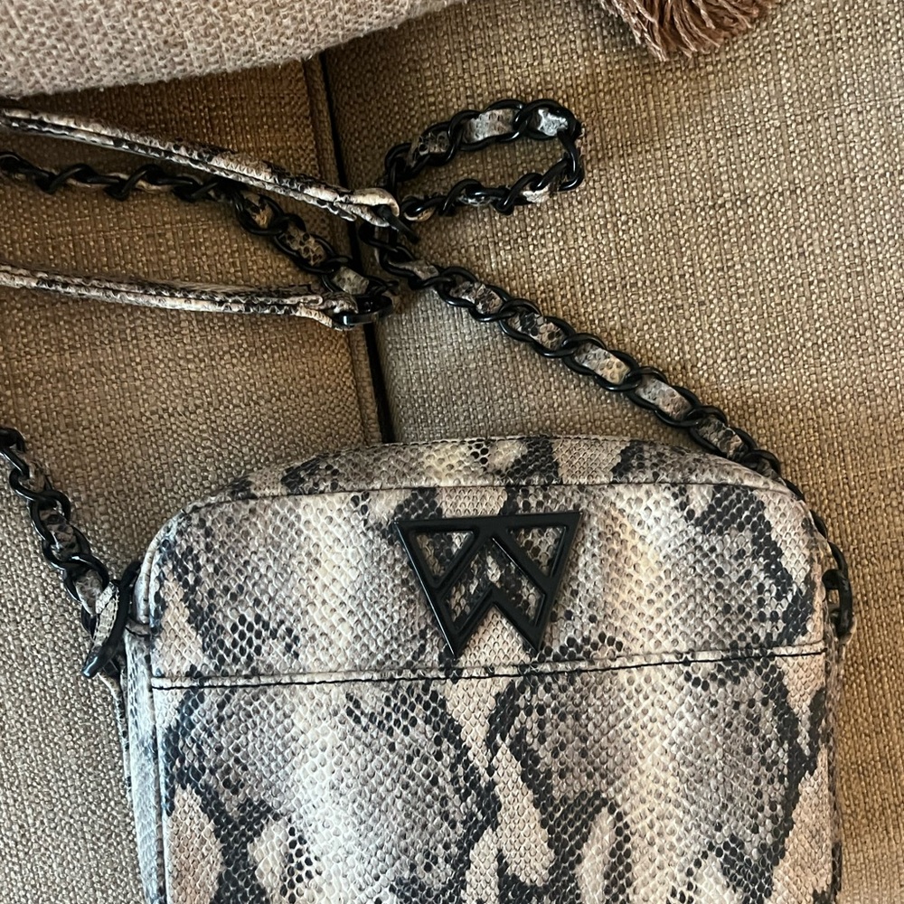 Stylish Snake Print Crossbody Bag